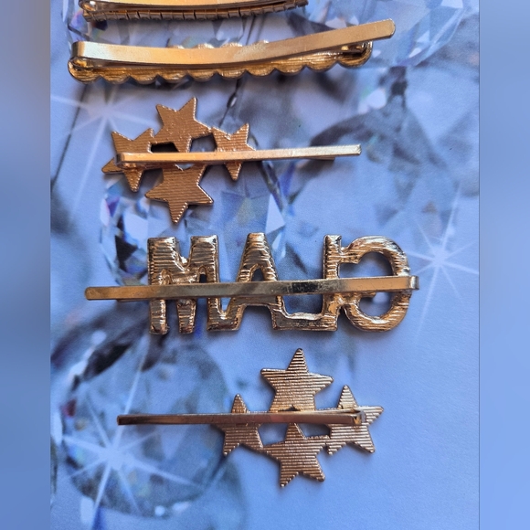 NWOT Set of Glam Rhinestone & Pearl Hair Clips - Picture 6 of 7